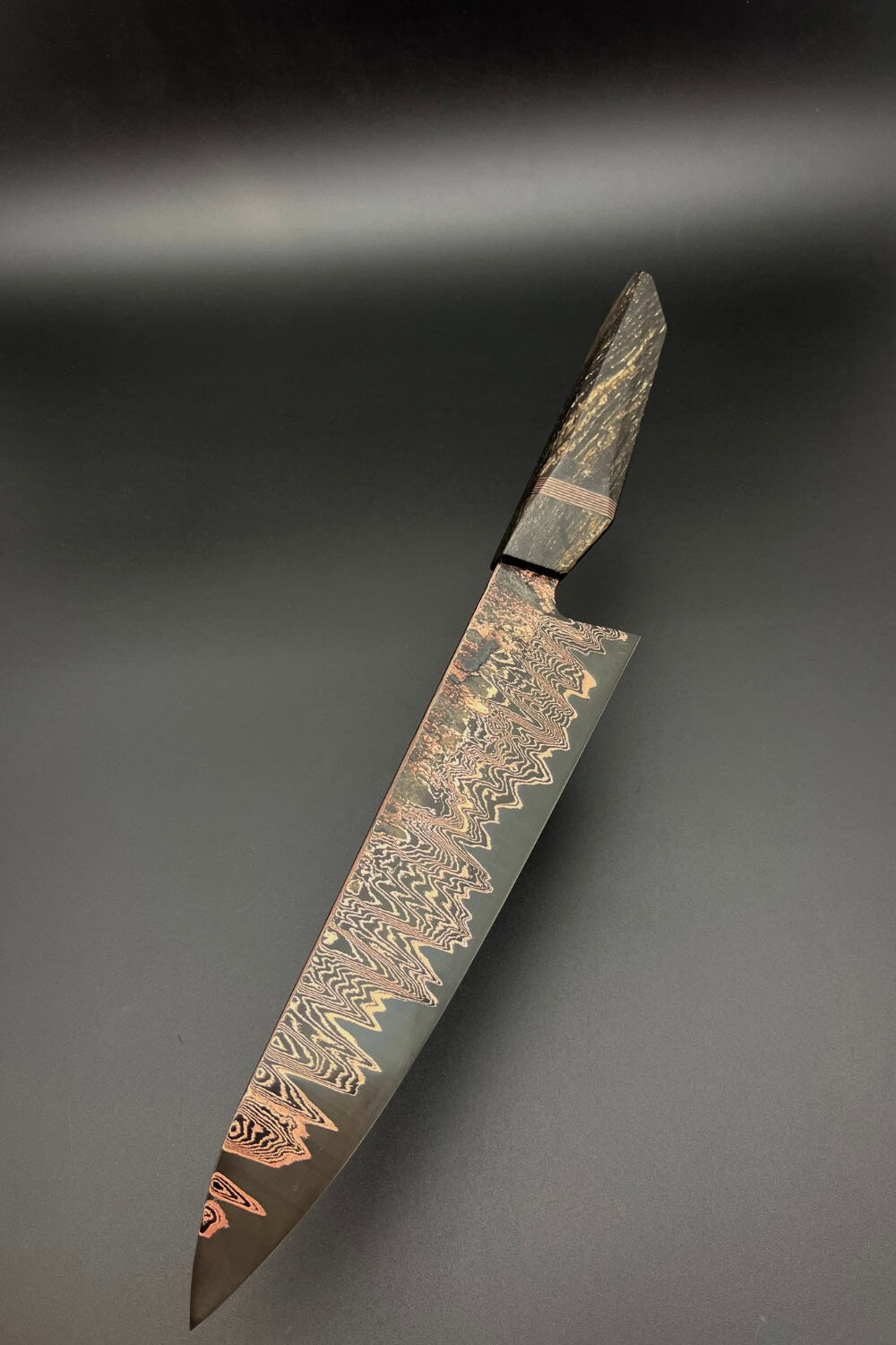 Copper damascus gyuto 1